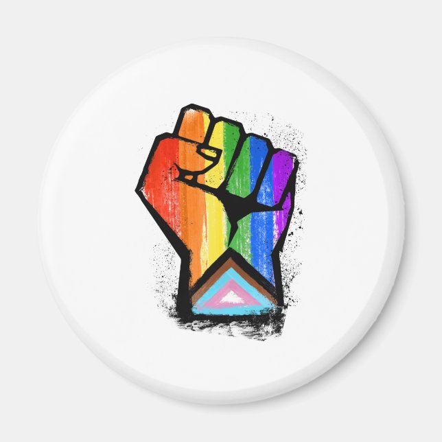 IMÃ LGBTQ PROGRESSO ORGULHA FIST (Frente)