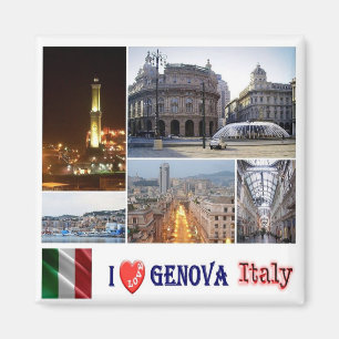 Imã LGR147 GENOA I Love, Itália, Fridge