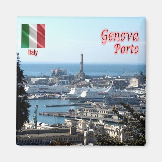 Imã LGR150 GENOA PORT, Liguria, Itália, frigideira (Frente)