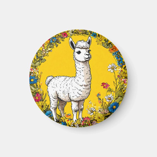 Imã Lhama branca alegre (Frente)