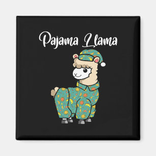 Imã Lhama engraçada pijama lhama hora de dormir pijama