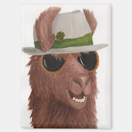 Imã Lhamas em Shades: Magnet Março 2,5"x3,5"