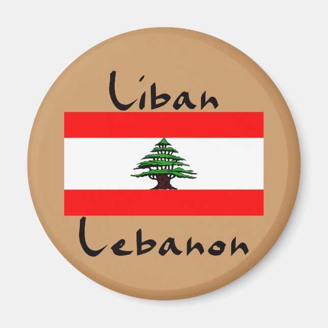Imã Liban Liban Flag Magnet (Frente)