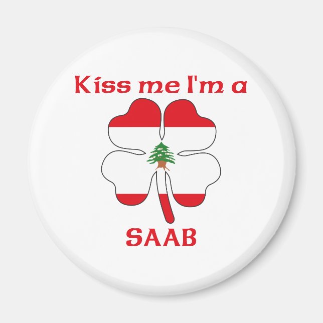 Imã Libanês Personalizado Me Beija Sou Saab (Frente)