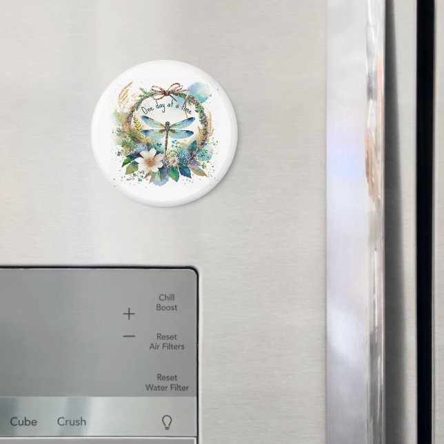 Imã libélula Floral Um dia de cada vez (In Situ (Fridge))