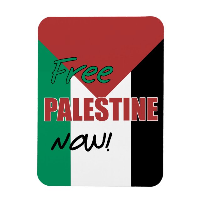 Ímã Liberdade da Palestina Agora Bandeira Palestina (Vertical)