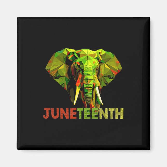 Imã Liberdade de Elefante Africano História Negra (Frente)
