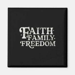 Imã Liberdade Familiar Fé Christian 4 de julho Retro A