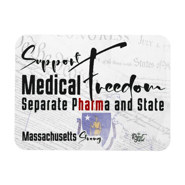 Ímã Liberdade Médica de Massachusetts (Horizontal)