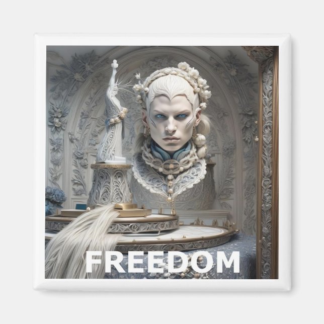 Imã Liberdade: Mulher Fantasia Art (Frente)