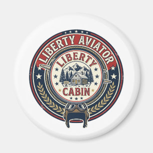 Imã Liberty Aviator Patriótico Patriótico Aviação Vint