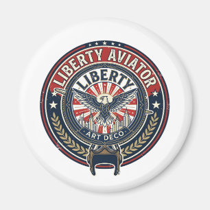 Imã Liberty Aviator Patriótico Patriótico Aviação Vint