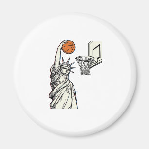 Imã Liberty Basquete Enterrada Desenho de Gravura Vint