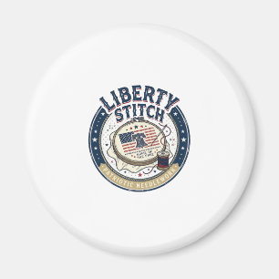 Imã Liberty Stitch Patriótico Bordado Patriótico Neces