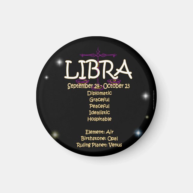 Imã Libra zodiac (Frente)