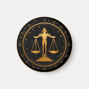 Imã Libra Zodíaco Balança de Ouro