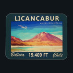 Ímã Licancabur South America Vintage<br><div class="desc">Licancabur é um estratovolcano na fronteira entre Bolívia e Chile. Parte da Zona Vulcânica Central Andina.</div>