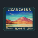 Ímã Licancabur South America Vintage<br><div class="desc">Licancabur é um estratovolcano na fronteira entre Bolívia e Chile. Parte da Zona Vulcânica Central Andina.</div>