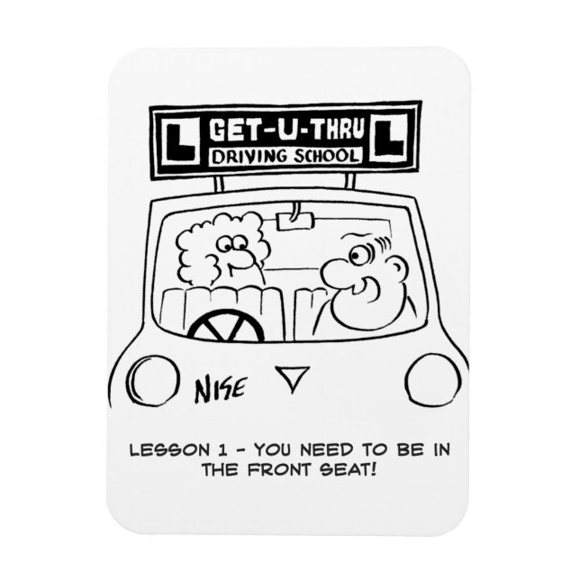 Ímã Lição de condução - Aluno no lugar errado (Vertical)