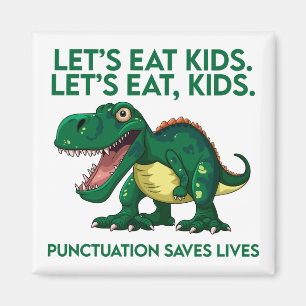 Imã Lição de Gramática de Dinossauro Engraçado