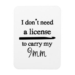 Ímã Licença Crochet Hook