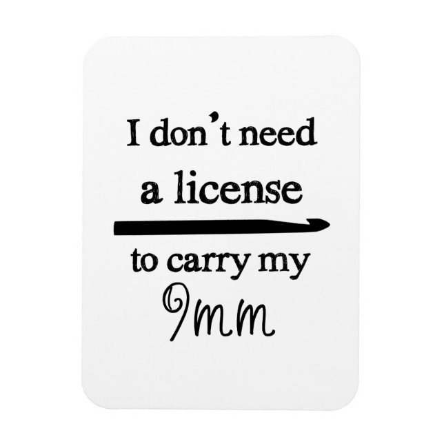 Ímã Licença Crochet Hook (Vertical)