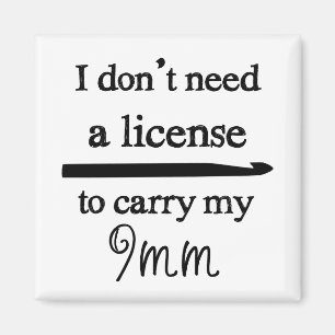 Imã Licença do gancho de Crochet