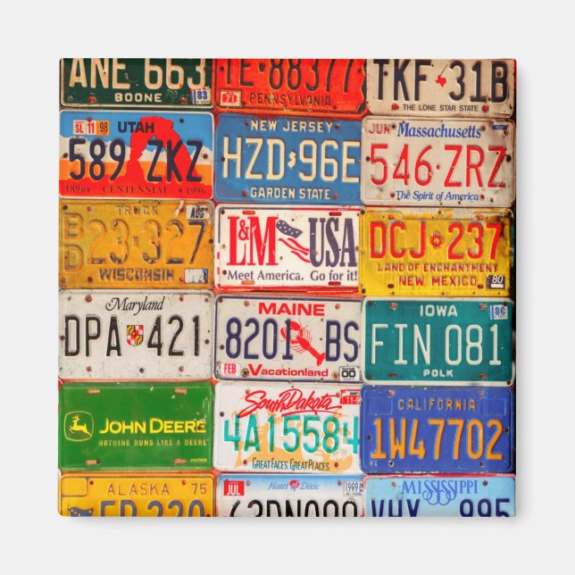 Imã Licença dos Estados Unidos Plates Art America (Frente)