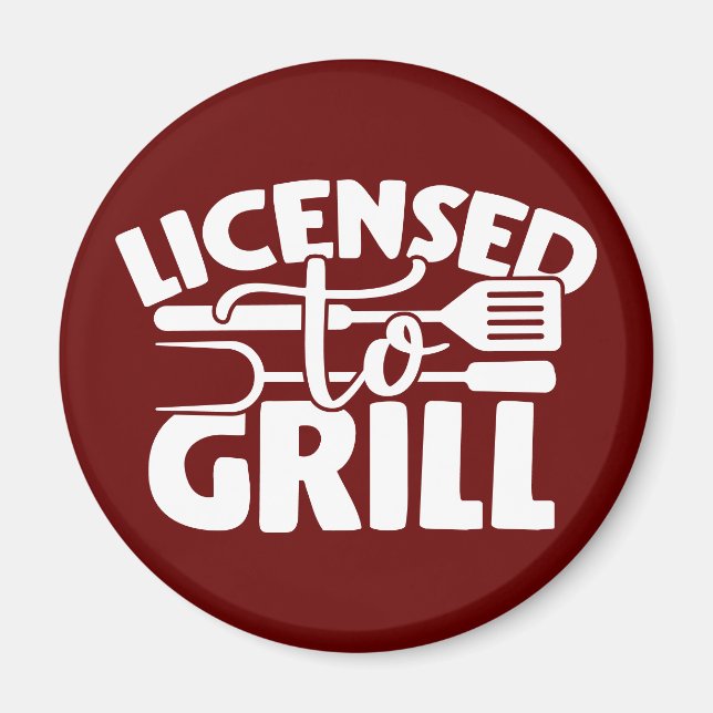 Imã Licensed To Grill (Frente)
