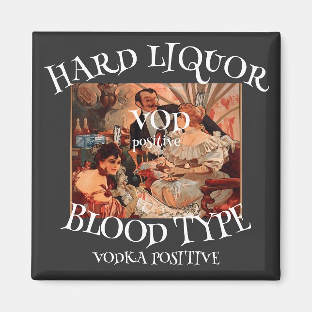 Imã Licor Forte Tipo Sanguíneo VOD positivo VODKA (Frente)