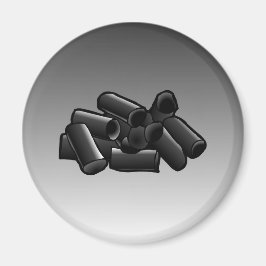 Imã Licorice em um Íman circular