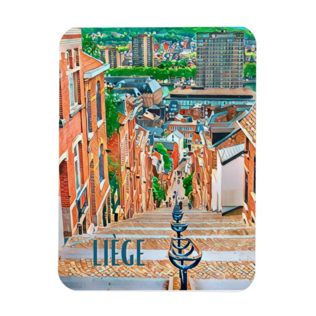 Ímã Liège Belgique Photo Vintage (Vertical)