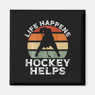 Imã Life Happens Hockey Helps Ckprint Jogador de Hóque