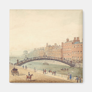 Imã Liffey Bridge em Dublin por Samuel Frederick Broca