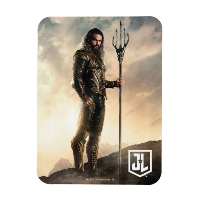 Ímã Liga da Justiça | Aquaman Em Battlefield (Vertical)