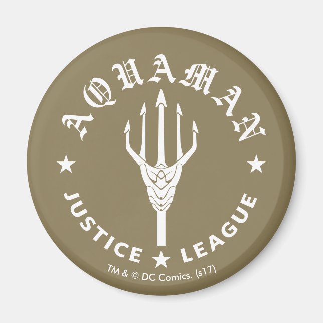 Imã Liga da Justiça | Emblema de Tridente de Aquaman (Frente)