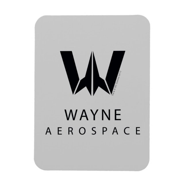 Ímã Liga da Justiça | Logotipo aeroespacial Wayne (Vertical)