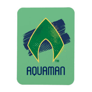 Ímã Liga da Justiça  Símbolo de Aquaman Pincel e Mei