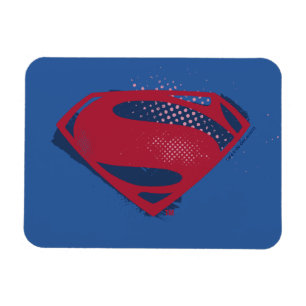 Ímã Liga da Justiça  Símbolo Superman Pincel e Meio-