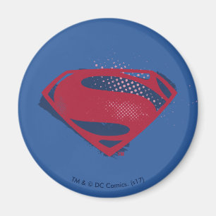Imã Liga da Justiça  Símbolo Superman Pincel e Meio-