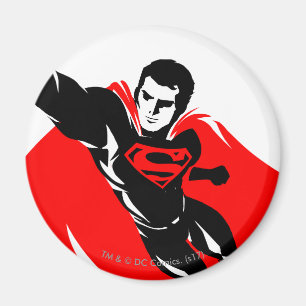 Imã Liga da Justiça   Superman Flying Noir Pop Art