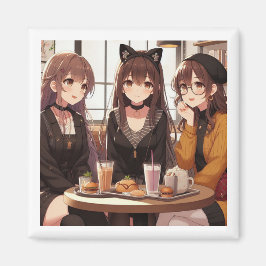 Imã Ligação de Café de Meninas ANIME Magnets