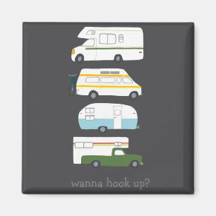Imã Ligação W Divertida Campervan Vanlife Rv Reboque