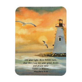 Ímã Lighthouse Bíblia Sunset Verse Magnet