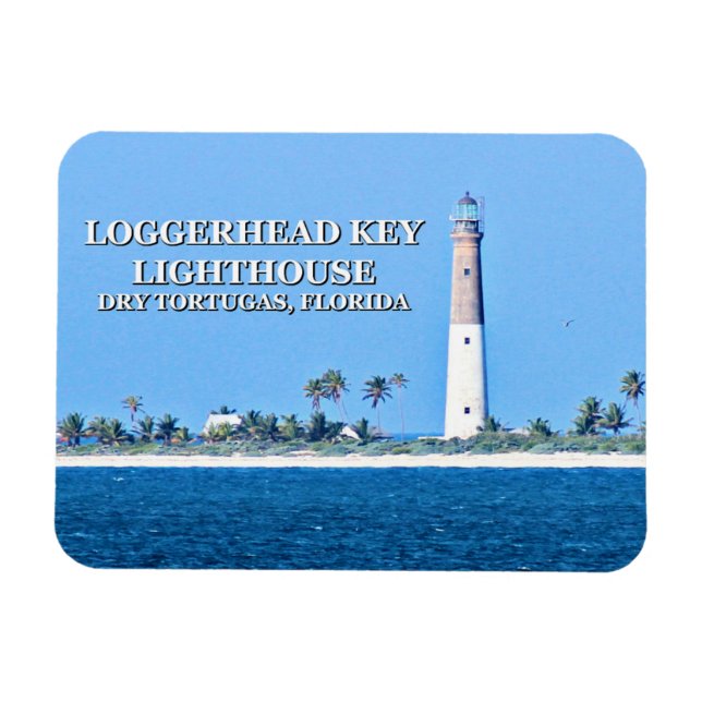 Ímã Lighthouse Chave Loggerhead, Dry Tortugas Florida (Horizontal)