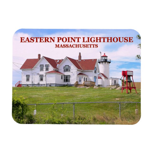 Ímã Lighthouse de East Point, Massachusetts Magnet (Horizontal)