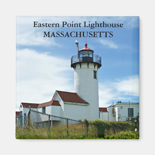 Imã Lighthouse de East Point, Massachusetts Magnet (Frente)