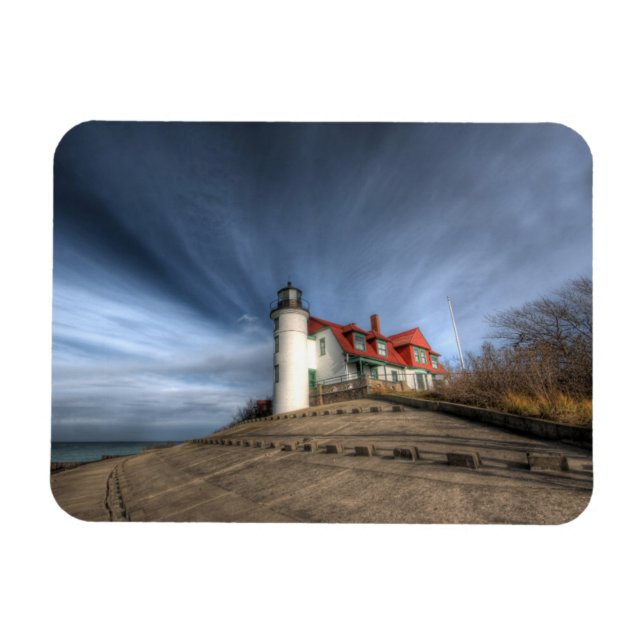 Ímã Lighthouses | Point Betsie Lake Michigan (Horizontal)