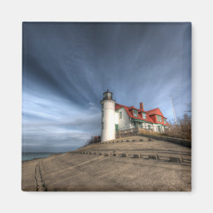 Imã Lighthouses Point Betsie Lake Michigan