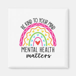 Imã Ligue Para Sua Mente Leopardo Rainbow Mental Healt